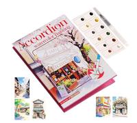 Foldable Watercolor Kit - Painting and Drawing Set, Water Colors Paint Set with Coloring Book, Sketchbook, Notebook, Brushes, and 12 Colors | Beginner Artist Supplies for Adults Kids