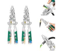 Foldable Wire Stripper, 18 In 1 Foldable Wire Stripper, Electrical Pliers, for Wire Cutting Stripping Crimping Repair Tool (2pcs)
