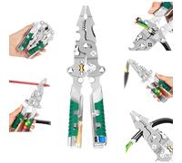 Foldable Wire Stripper, 18 In 1 Foldable Wire Stripper, Electrical Pliers, for Wire Cutting Stripping Crimping Repair Tool (1pc)