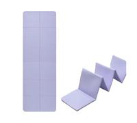 Foldable Yoga Mat TPE Folding Travel Exercise Fitness Double Sided Non-slip For Pilates & Floor Workouts per esercizi estivi(Purple)
