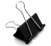 Foldback - Clip per graffette grandi, 60 mm, 6 pezzi, clip multiuso super grandi, colore: nero