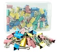 Foldback - Graffette pieghevoli, 60 pezzi, in metallo, per foto, appunti, cancelleria da ufficio, 19 mm