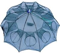 Folded Fishing Trap, Fishing Bait Trap, Collapsible magic fishing trap,Magic Fishing Net,Portable Fishing Net for Catching Fish Shrimp Crab Cra (10 Holes)