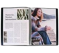 FolderSys Kangaro - Raccoglitore per presentazioni, formato A4, in PP, con 20 tasche, copertina frontale nera