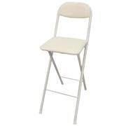 Folding Bar Stool Height Adjustable Kitchen Island Chair Compact Folding Seat for Guitar Shop & Café White H: 65 cm 1 pezzo