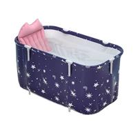 Folding Bathtub, Portable Bath Tub, 47.24x21.65x19.69inches, Soaking Bathtub, Rectangular Shower Bucket, Space-Saving and Large Capacity, Ideal for Travel, Home, Beach, Blue Color