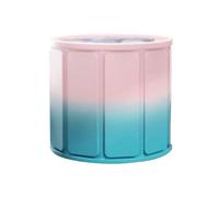 Folding Bathtub, Portable Tub, 27.56x27.56x25.59 Inches Travel Shower, Waterproof Soaking Basin, Full Body Design, for Home Relaxation, Camping Hygiene, Compact Storage Solution