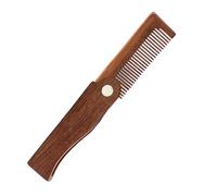 Folding Beard Comb For Men - Natural Wood Anti-Static Pocket Combs | Portable Baffi Comb With Brushing Care | F0r Travel Grooming Daily Use, Wooden Beard Brush Gift For Well-Groomed Gentle