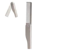 Folding Beard Comb - Portable Pocket Hairbrush Hair Bread Mustache Grooming Styling Tool For Men Stainless Steel Styling and Shaping Comb