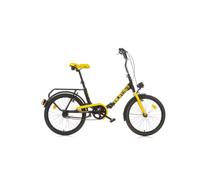 Folding Bike 20 pollici Bicicletta Pieghevole Nero-Giallo Dino Bikes