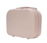 Folding Bike Suitcase, Travel Hand Luggage with Front Carrier Block Adapter 14 Inch Mini Suitcase for Commuting Short Trip ABS Material (Rosa)