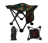 Folding Camping Chair, Outdoor Travel Stool, Heavy Duty Support with Storage Bag, Comfortable Lightweight Frame for Beach, Fishing, Hiking, Sport, Adventure, Multicolor