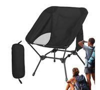 Folding Camping Chair, Portable Picnic Seat, Lightweight Compact Chair with Side Pocket and Carry Strap, Beach Trips, Hiking Adventures, Garden Relaxation, Tailgating, Fishing, 65x36x32cm