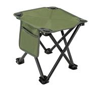 Folding Camping Stools, Lightweight Oxford Cloth Seat with Side Pockets, Anti-Slip Compact Chair for Beach Walking Gardening BBQ Fishing Hiking and Quick Outdoor Setup Anywhere