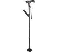 Folding Cane with Led Light and Alarm, Adjustable Armrest Cane and Walking Stick