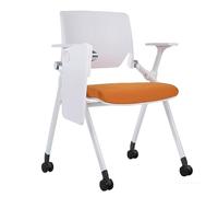 Folding chair Integrata Piattaforma Panchina Formativa Rotelle Fluide Seduta Pieghevole Ufficio Sgabello Ergonomica Progettazione(Orange)