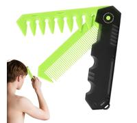Folding Comb, Fine/Wide Tooth Travel Comb, 4.96 pollici, Styling Tool for Everyday Grooming, Mustache and Beard Care, Barber Oil Head Hair, Portable Salon Quality Accessory