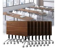 Folding Conference Room Table, Flip Top Mobile Meeting Office Training Room Desk with Wheel, Modern Training Meeting Seminar Classroom Tables(M 8Pack 47.2 x 23.6 x 29.5inch)