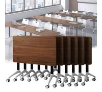 Folding Conference Room Table, Flip Top Mobile Meeting Office Training Room Desk with Wheel, Modern Training Meeting Seminar Classroom Tables(M 6Pack 47.2 x 23.6 x 29.5inch)