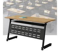 Folding Conference Room Table, Flip Top Mobile Meeting Office Training Room Desk with Wheel, Modern Training Meeting Seminar Classroom Tables(T 4Pack 47.2 x 23.6 x 29.5inch)