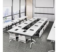 Folding Conference Room Table, Flip Top Mobile Meeting Office Training Room Desk with Wheel, Modern Training Meeting Seminar Classroom Tables(I 8Pack 47.2 x 23.6 x 29.5inch)
