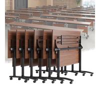 Folding Conference Table with Wheels Foldable Meeting Tables for Office Conference Room School