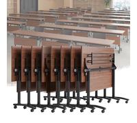 Folding Conference Table with Wheels Foldable Meeting Tables for Office Conference Room School