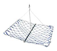 Folding Crab Trap, Foldable Crab Nets for Crabbing, Stainless Steel Hawk Pot Square Net Equipment, Crabjaw for Beach, Lake, Pond, Lobster, Fish