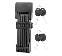 Folding Cycling Lock, Anti-Cutting Bik e Security, 7.09 x 1.97 Inches Theft-Proof Scooter Lock, Compact Foldable Design with 2 Keys and Mount Bracket Zinc Lega e ABS Made