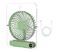 Folding Desktop Fan - Ricaricabile Quiet Airflow, Clear Portable Blower Set