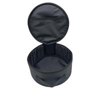 Folding Fan Case, Telescopic Travel Bag, Round Storage Pouch, Lightweight Protective Shell, Compact Zipper Design, Ideal for Beach, Camping, Work, Picnic, Outdoor Use, Black and Gray, Small, Large