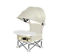 Folding Feeding Chair - Foldable Feeding Seat, Portable Seat With Removable Tray With Sun Canopy For Home Travel Camping Picnic Lawn Beach