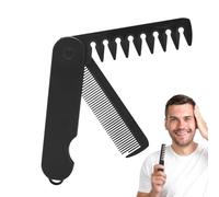 Folding Hair Comb for Men, 2 in 1 Pocket Combs, Portable Fine Tooth Comb & Wide Tooth Comb, Compact and Durable Hair Comb for Grooming, Detangling, and Styling, Travel-Friendly Hair Care Accessory