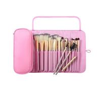 Folding Makeup Brush Bag - Waterproof Cosmetic for Pouch | Travel Organizer with Brushes Toiletries, and Beauty Tools, Ideal for Vacations, Daily Use, Office, School, Dorm, Studio, or Parties