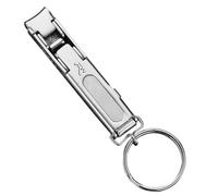Folding Precision Nail Cutter - Manicure Tool For Thick Nails | Mini Travel Portable Wide Jaw Cutter With Integrated File | Robust Curved Trimmer For Fingernails And Toenails