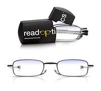 Folding Reading Glasses 1.5: Read Optics Mens & Womens +1 To 3.5 Blue Light Blocking Fold Up Spectacles in Pocket Travel Case. Anti Glare & Filter UV for Extra Protection. Difuzer® Lens