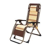 Folding Reclining Chair, Heavy Duty Zero Gravity Chairs, Beach Chairs, Lounger Deck, Sun Loungers, Super Width 68CM, Beach Patio Garden Camping (Color : 1)