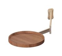 Folding Round Wall Desk - 180° Swivel Mounted Table | Space Saving Coffee Station, Modern Bedside Shelf, Compact Kitchen Bathroom Worktop, Convertible Multi-Use Home Furniture, Rotating Wall Mounted