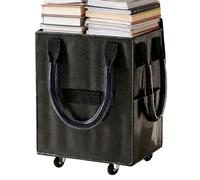 Folding Shopping Cart - 40 x 30 x 50 cm Grocery Bag on Wheels | Heavy-Duty Roller Trolley with Universal Wheels - Foldable Woven Cloth PP Storage for Shopping, Laundry, Camping, Moving, Reusable Carry