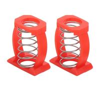 Folding Stem C Clamp Spring | 2pcs Red Plastic Adjustment Knob | Quick - Release Fixing Accessories for Cycling Maintenance/Repair/Upgrade