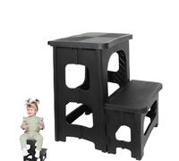 Folding Step Stools for Adults, 250 Lbs Load Capacity Stepping Stool, Two-Step Bedside Step Stool, Stable Folding Ladder for Indoor & Outdoor Use, Folding Step Stool for Adult
