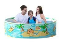 Folding Swimming Pool, Non-Inflatable Ground Pool, Portable Waterproof Bath Basin for Outdoor Adults, Backyard Garden, Patio, Travel, and Summer Water Party Activities