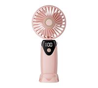 Folding USB Fan, Handheld Cooling Fan with LED Display, USB Rechargeable Foldable Design for Camping, Picnics, Bedroom, and Office Use, ABS & PC Material, 20x9.2x4cm