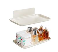 Folding Wall Shelf - Wall Mounted Folding Table | Floating Desk for Small Spaces | Foldable Walls Shelf | Toilet Extra Storage Floating Bracket | Portable Toilet Board Bedside Panels for Bathroom