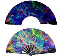 FoldingKung Fu Fan, fan del panno di effetto fluorescente di stampa dell'inchiostro variopinto, osso di bambù per il festival