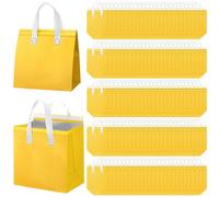 FoldTier 50 sacchetti isolati da asporto, per caffè, latte, tè, cibi caldi e freddi, frutti di mare freschi, pizza, per catering, ristoranti, generi alimentari (giallo)