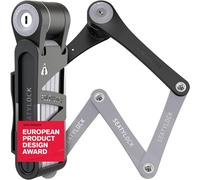 FoldyLock Compact - Lucchetto pieghevole per bicicletta, vincitore del test brevettato, con chiave e supporto per alta sicurezza, leggero e sicuro per Ebike, e-scooter e monopattino, 85 cm