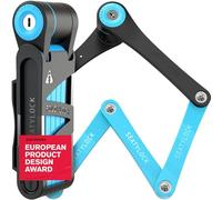 FoldyLock - Lucchetto compatto pieghevole per bicicletta, pluripremiato, leggero, ad alta sicurezza, antifurto, con chiave e custodia, 85 cm