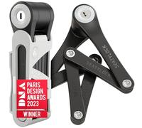 FoldyLock - Mini lucchetto pieghevole per bicicletta, leggero, brevettato, antifurto, con chiave, per scooter elettrico e bici da città, 75 cm