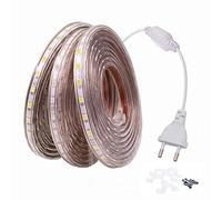 FOLGEMIR Striscia LED 15 metro Rosso, Nastri LED 220V 230V, 60 LEDs/m, IP65 impermeabile